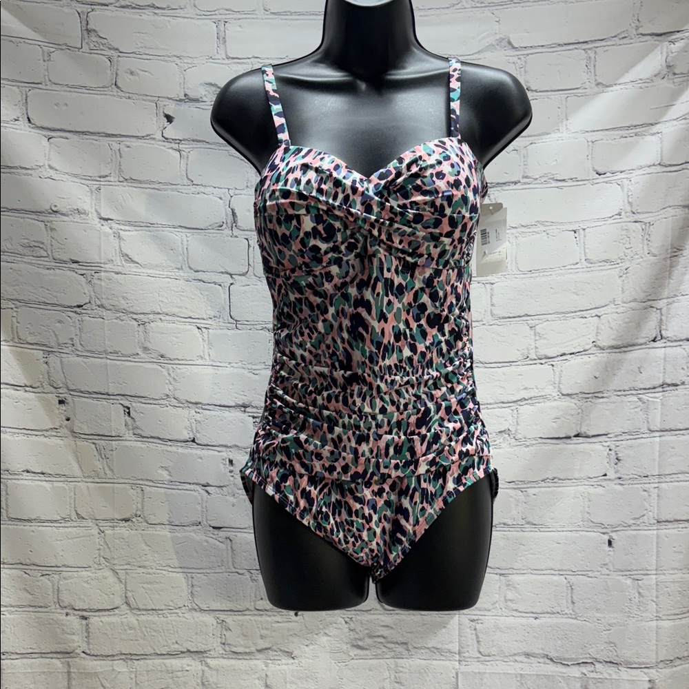 Chic Leopard Print Women’s One Piece Swimsuit by Leilani